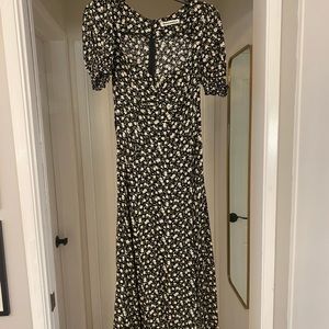 Black floral Reformation dress